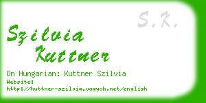 szilvia kuttner business card